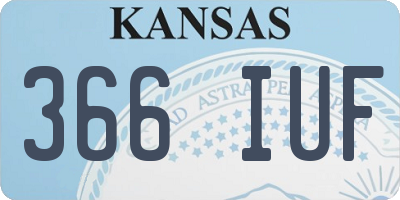 KS license plate 366IUF