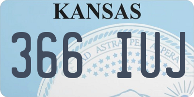 KS license plate 366IUJ