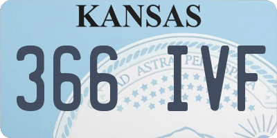 KS license plate 366IVF