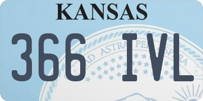 KS license plate 366IVL