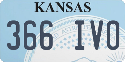 KS license plate 366IVO