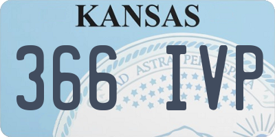 KS license plate 366IVP