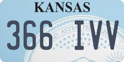 KS license plate 366IVV