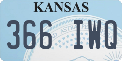 KS license plate 366IWQ