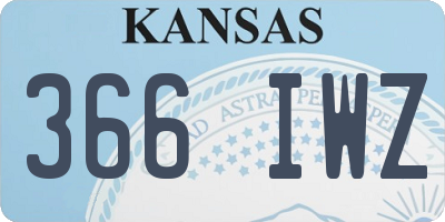 KS license plate 366IWZ