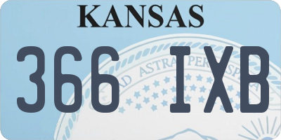 KS license plate 366IXB