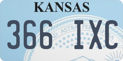 KS license plate 366IXC