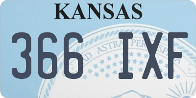 KS license plate 366IXF