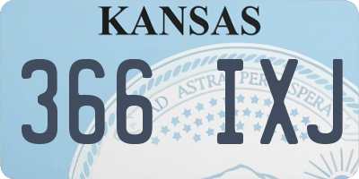 KS license plate 366IXJ