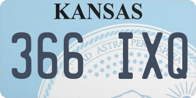 KS license plate 366IXQ