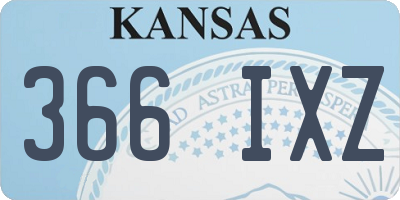 KS license plate 366IXZ