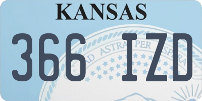 KS license plate 366IZD