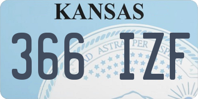KS license plate 366IZF