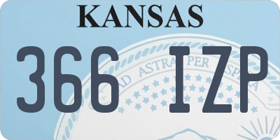 KS license plate 366IZP
