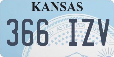 KS license plate 366IZV