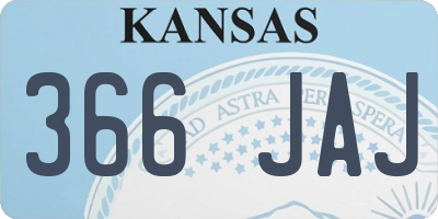 KS license plate 366JAJ