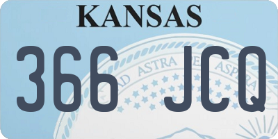 KS license plate 366JCQ