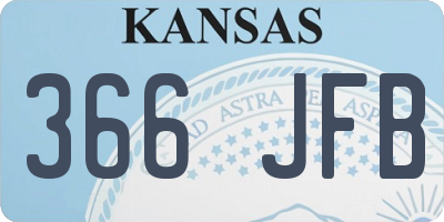 KS license plate 366JFB