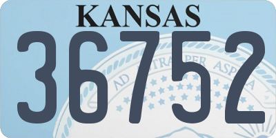 KS license plate 36752