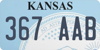 KS license plate 367AAB