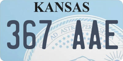 KS license plate 367AAE