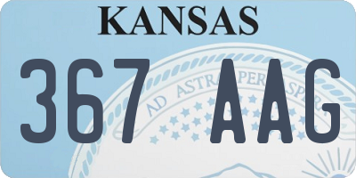 KS license plate 367AAG