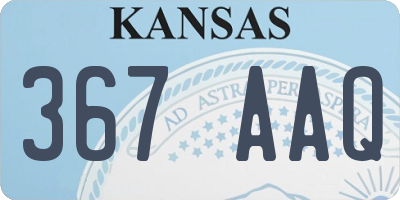 KS license plate 367AAQ
