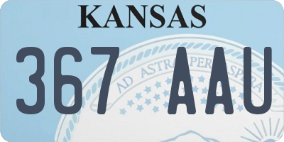 KS license plate 367AAU