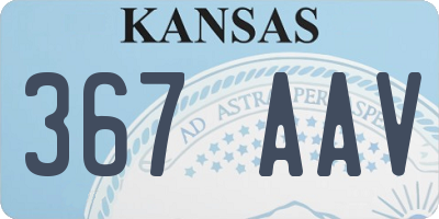 KS license plate 367AAV