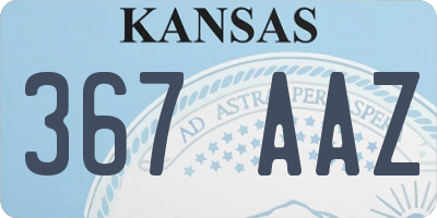 KS license plate 367AAZ