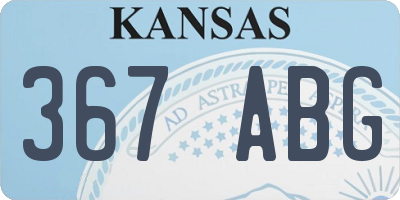 KS license plate 367ABG