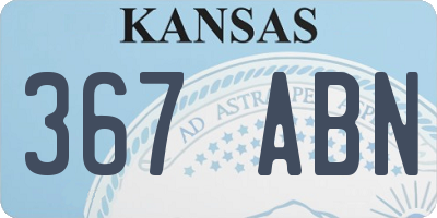 KS license plate 367ABN