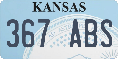 KS license plate 367ABS