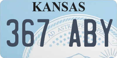 KS license plate 367ABY
