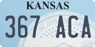 KS license plate 367ACA