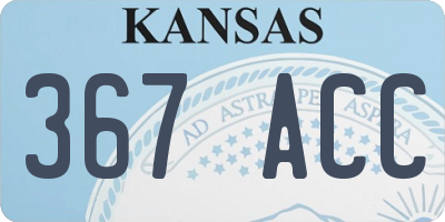 KS license plate 367ACC