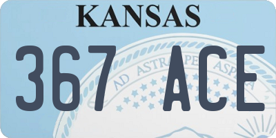 KS license plate 367ACE