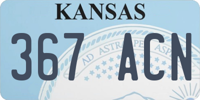 KS license plate 367ACN