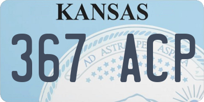 KS license plate 367ACP