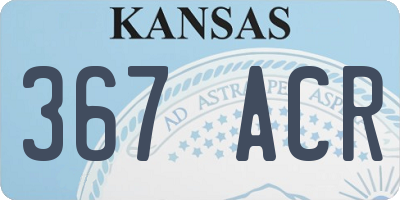 KS license plate 367ACR