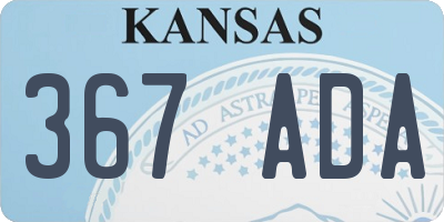 KS license plate 367ADA