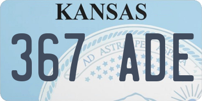KS license plate 367ADE
