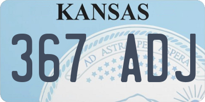 KS license plate 367ADJ