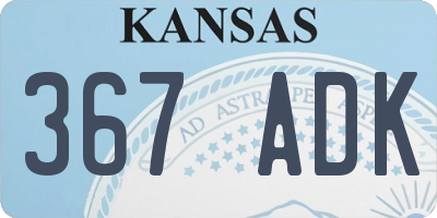 KS license plate 367ADK