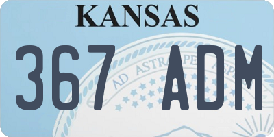KS license plate 367ADM