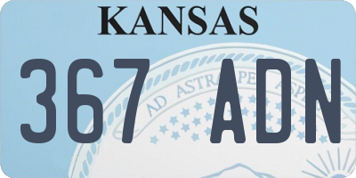 KS license plate 367ADN