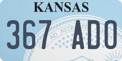 KS license plate 367ADO
