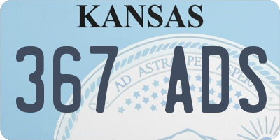 KS license plate 367ADS