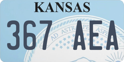 KS license plate 367AEA