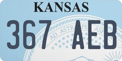 KS license plate 367AEB
